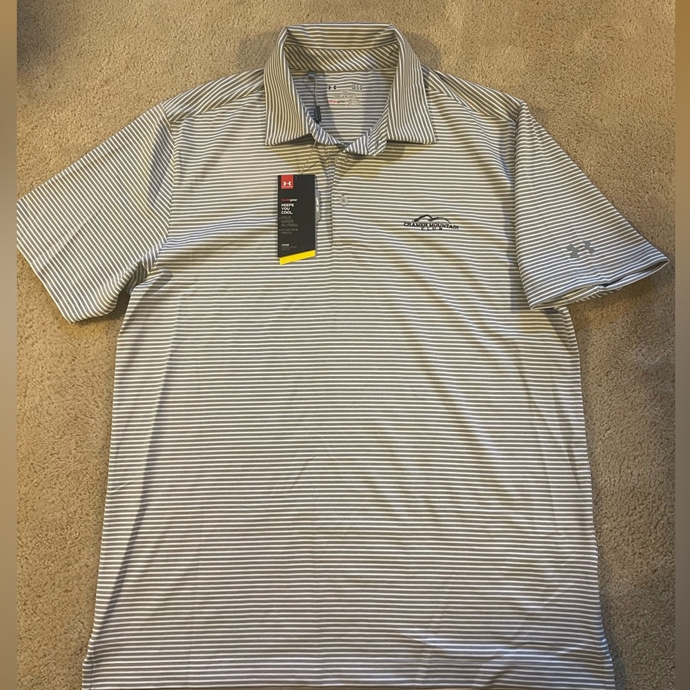 Under Armour Gray Striped Men's Shirt